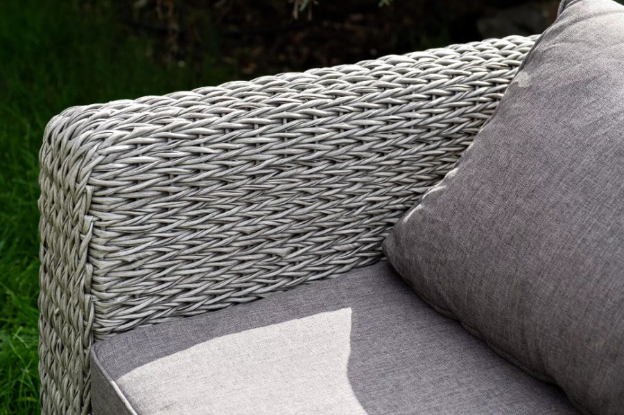 Диван Кальяри из искусственного ротанга гиацинт серый 4sis