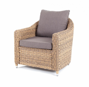 Кресло из искусственного ротанга гиацинт соломенный Кон Панна 4sis