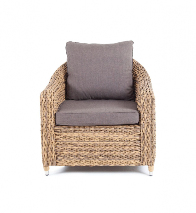 Кресло из искусственного ротанга гиацинт соломенный Кон Панна 4sis