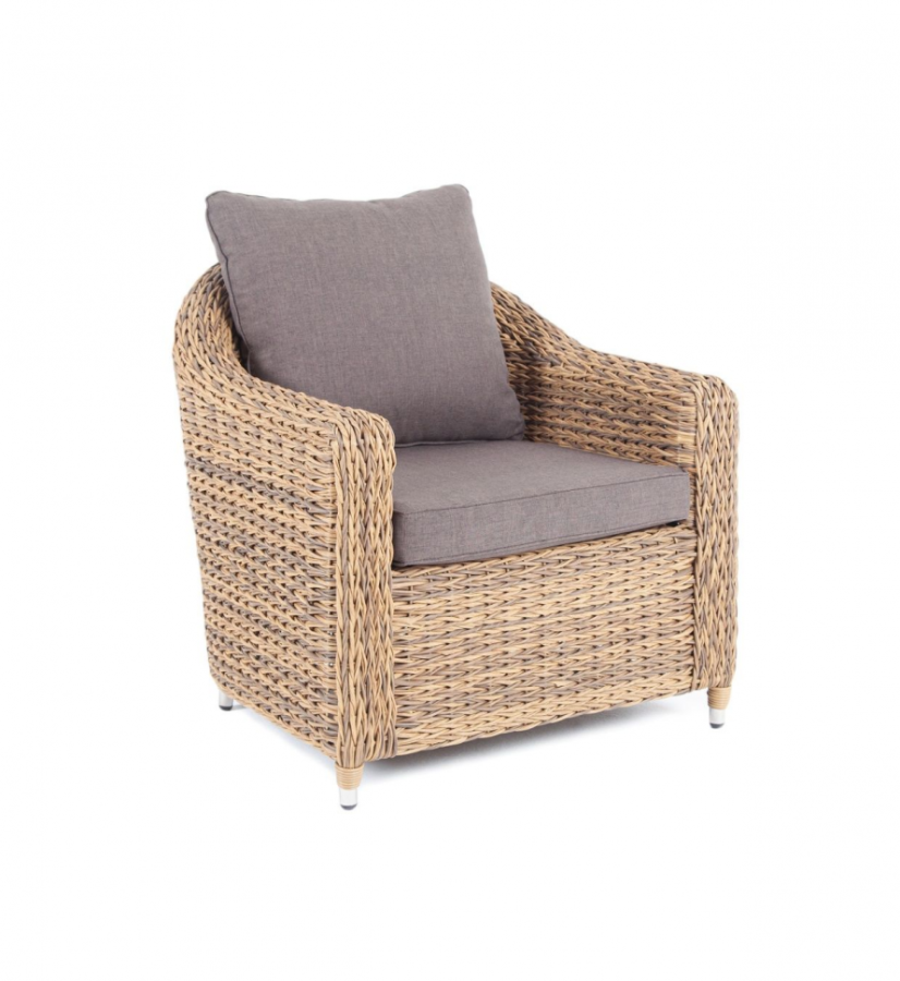 Кресло из искусственного ротанга гиацинт соломенный Кон Панна 4sis