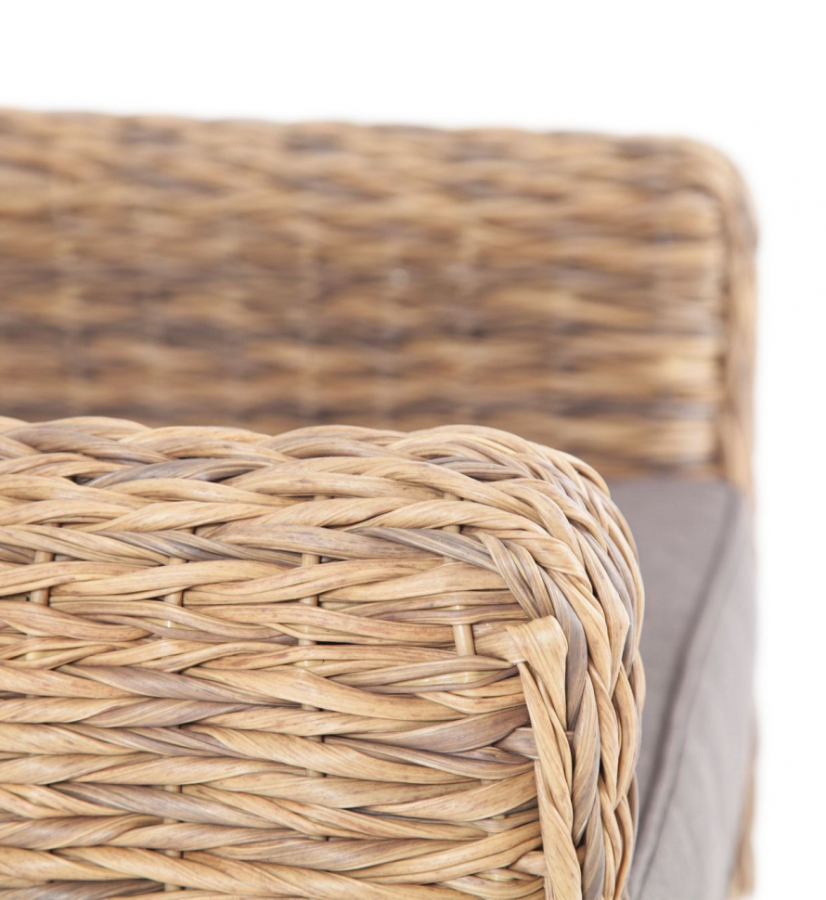 Кресло из искусственного ротанга гиацинт соломенный Кон Панна 4sis