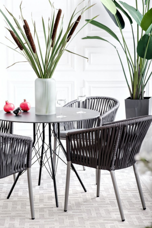 Обеденная группа Конте-B серая 4sis