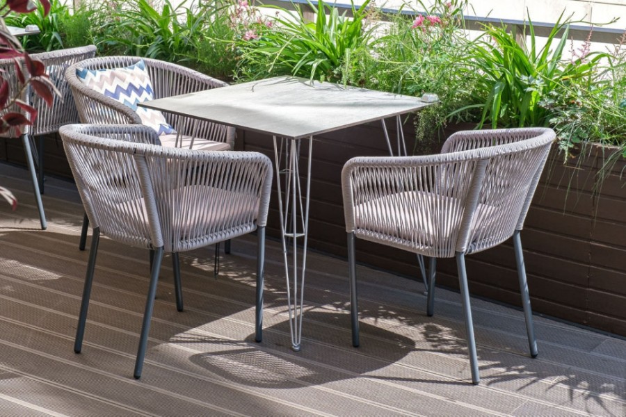 Стул из роупа Марсель светло-серый 4sis