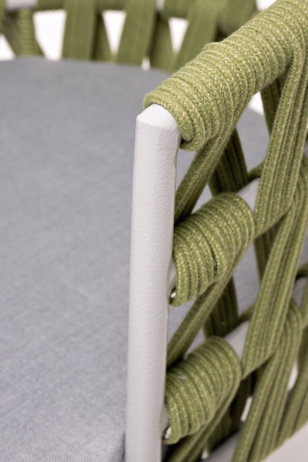 Плетеный стул Диего из роупа салатовый 4sis