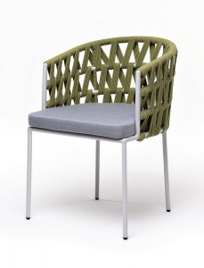 Плетеный стул Диего из роупа салатовый 4sis