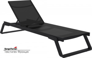 Шезлонг-лежак пластиковый антрацит Tropic 2 Nardi Шезлонг-лежак пластиковый антрацит Tropic 2 Nardi