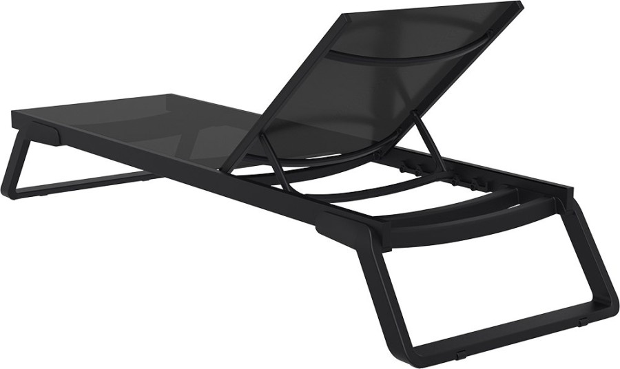 Шезлонг-лежак пластиковый антрацит Tropic 2 Nardi