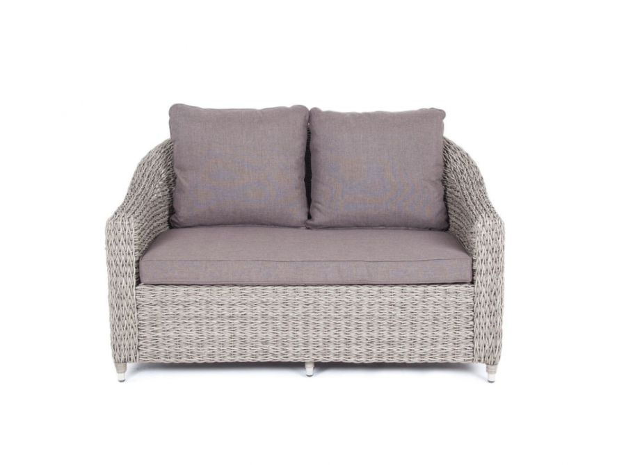 Диван из искусственного ротанга гиацинт Кон Панна серый 4sis