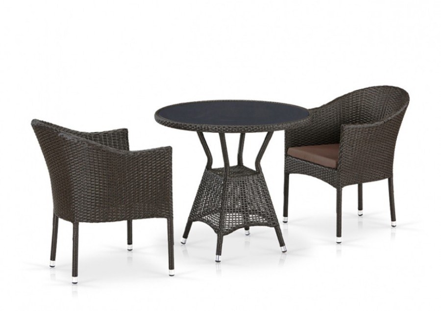 Комплект мебели из искусственного ротанга T707ANS/Y350-W53 2Pcs Brown Афина