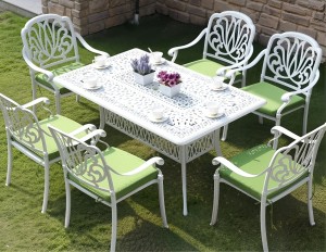 Белая мебель из литого алюминия Rimini 6 white Кит Маркет