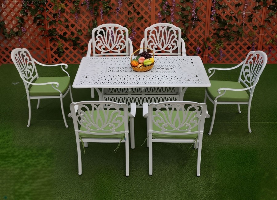 Белая мебель из литого алюминия Rimini 6 white Кит Маркет