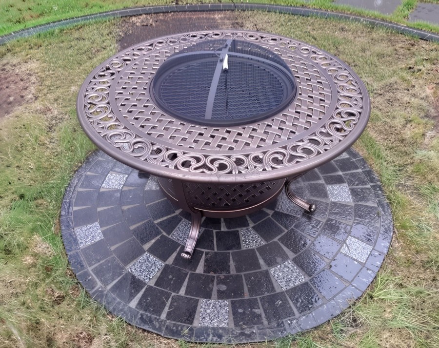 Комплект мебели из литого алюминия Vesuvius с мангалом Кит Маркет