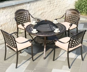 Комплект мебели из литого алюминия Vesuvius с мангалом Кит Маркет