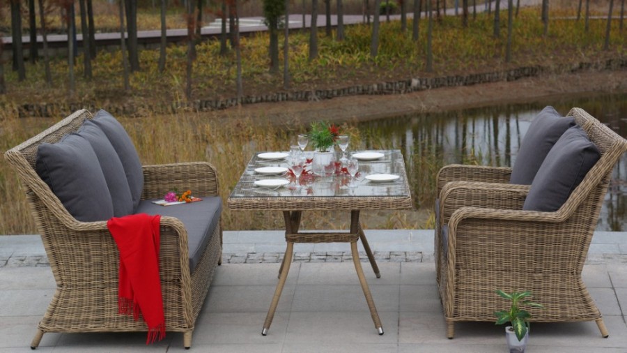 Диван из искусственного ротанга Гляссе 4sis