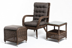 Лаунж зона из искусственного ротанга Толедо Brown 4sis