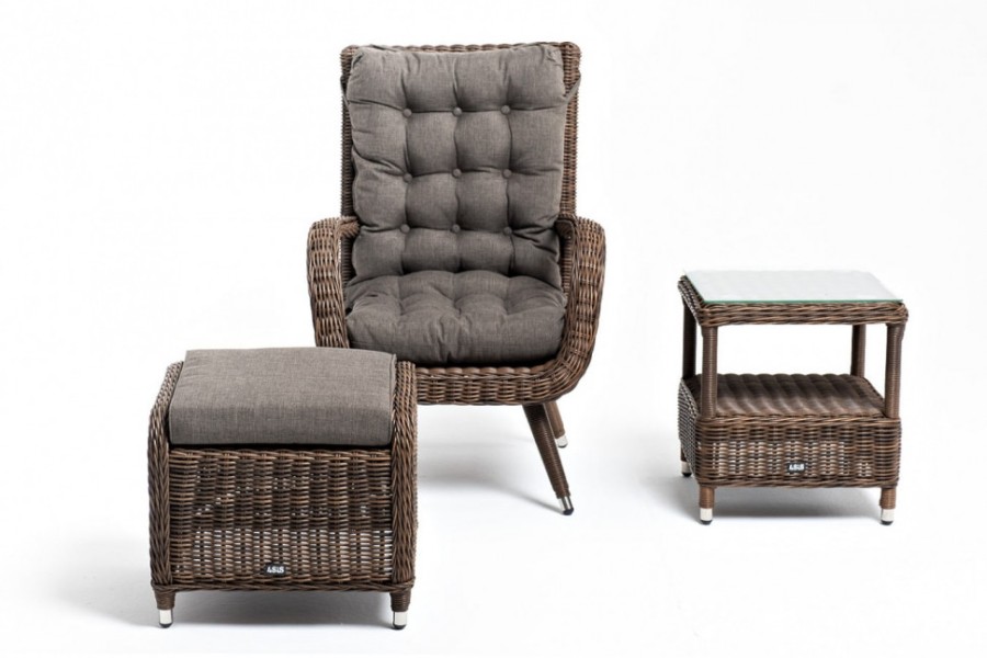 Лаунж зона из искусственного ротанга Толедо Brown 4sis