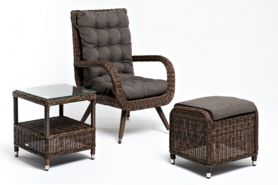 Лаунж зона из искусственного ротанга Толедо Brown 4sis