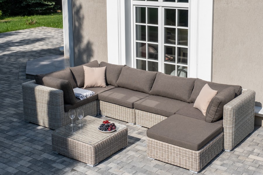 Лаунж-зона Лунго из искусственного ротанга Beige 4sis