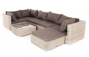 Лаунж-зона Лунго из искусственного ротанга Beige 4sis