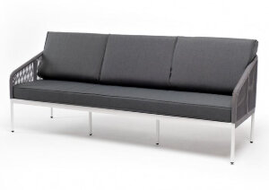 Диван трехместный из роупа Канны светло-серый 4sis