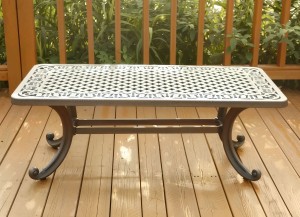 Столик журнальный из литого алюминия Venice Кит Маркет