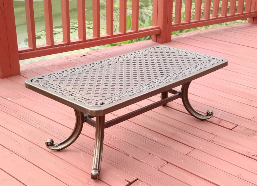 Столик журнальный из литого алюминия Venice Кит Маркет