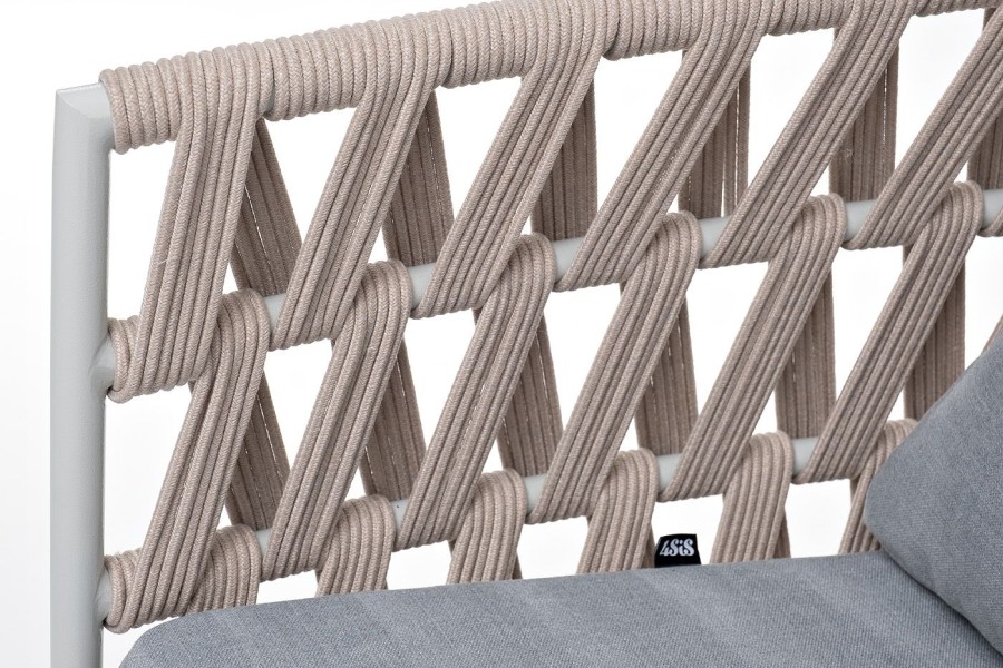 Плетеное кресло Диего из роупа бежевое 4sis