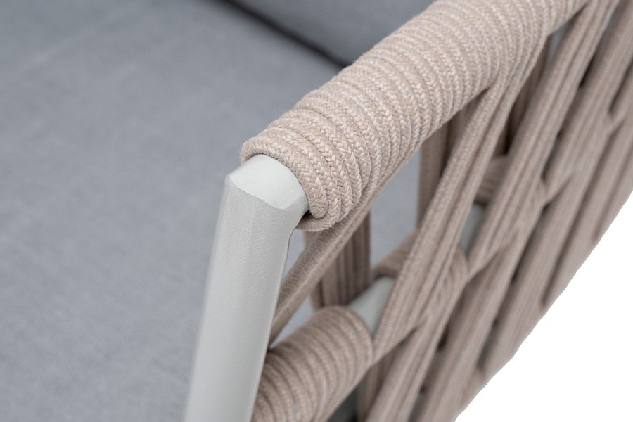 Плетеное кресло Диего из роупа бежевое 4sis