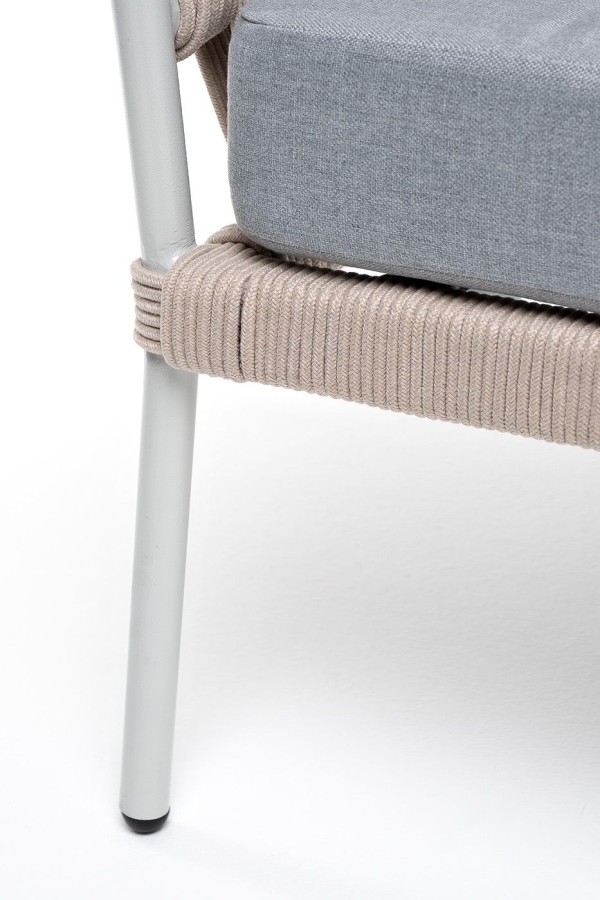 Плетеное кресло Диего из роупа бежевое 4sis