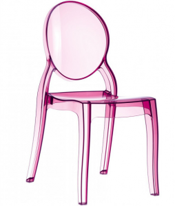 Стул прозрачный Elizabeth розовый Garden