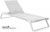 Шезлонг-лежак пластиковый белый Tropic 2 Nardi
