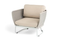 Кресло из роупа Фиджи, серый меланж круглый 4sis 