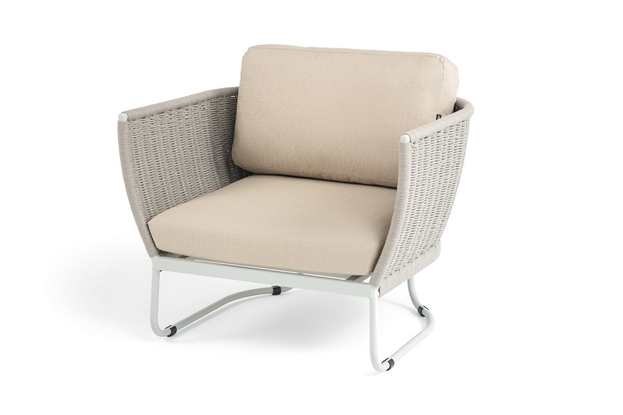 Кресло из роупа Фиджи, серый меланж круглый 4sis 