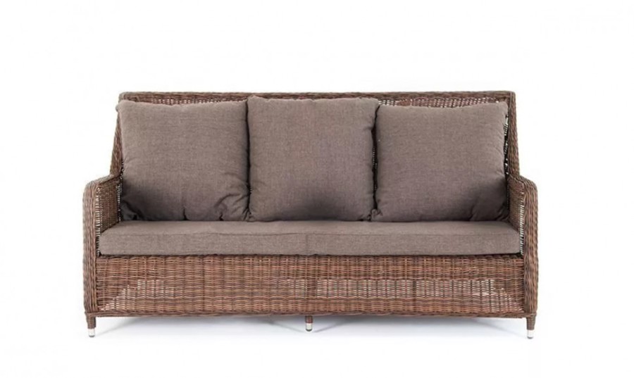 Диван из искусственного ротанга Гляссе Brown 4sis