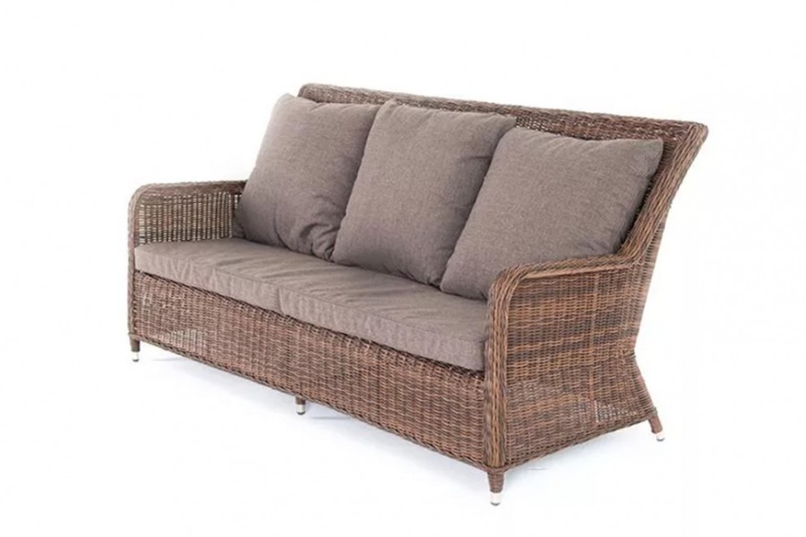 Диван из искусственного ротанга Гляссе Brown 4sis