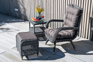 Лаунж зона из искусственного ротанга Толедо Graphite 4sis