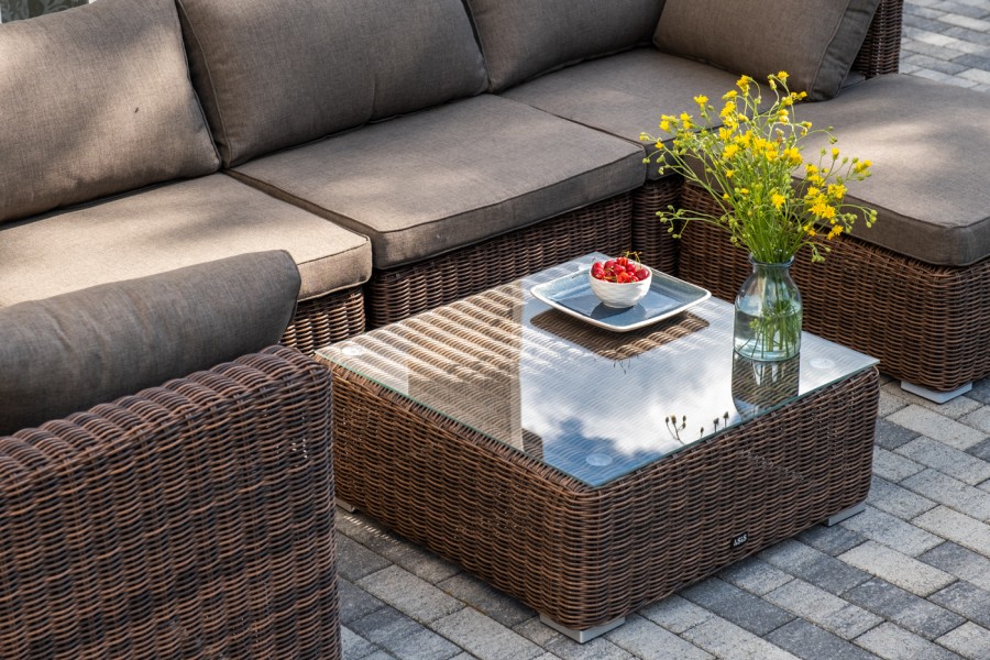 Лаунж-зона Лунго из искусственного ротанга Brown 4sis