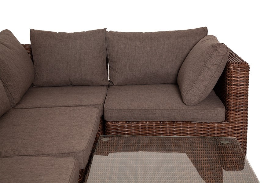 Лаунж-зона Лунго из искусственного ротанга Brown 4sis