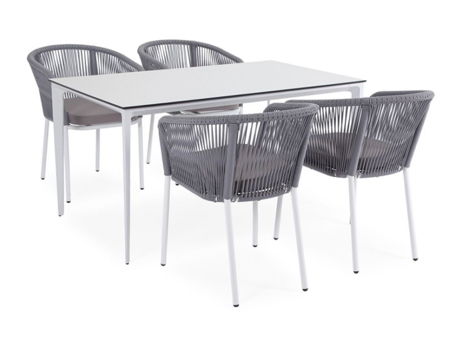 Обеденная группа Малага 4 серая 4sis