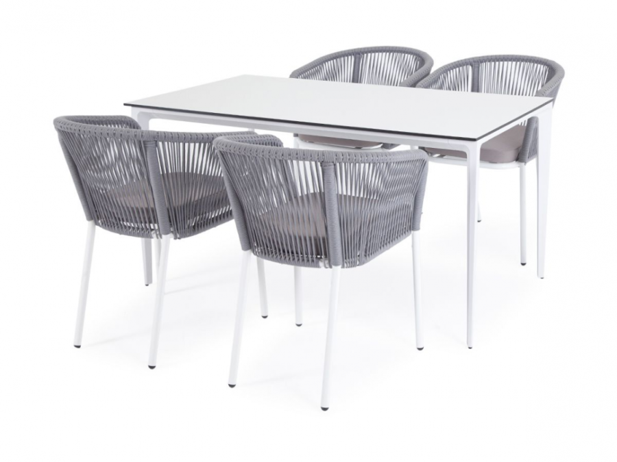 Обеденная группа Малага 4 серая 4sis