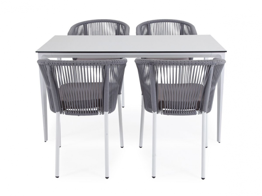 Обеденная группа Малага 4 серая 4sis