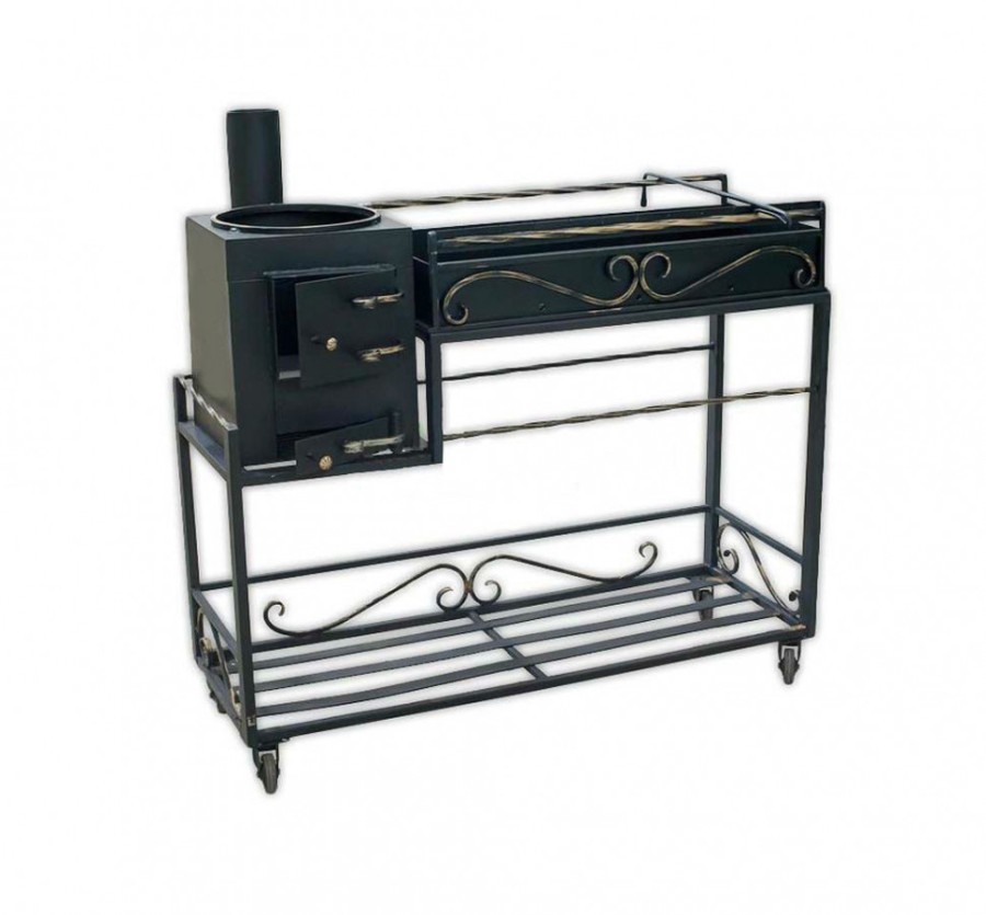 Кованый мангал с печкой Универсальный Garden story