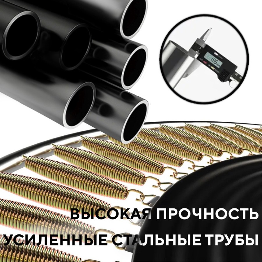 Батут с защитной сеткой зеленый Perfetto Sport 8, диаметр 2,4 м 2