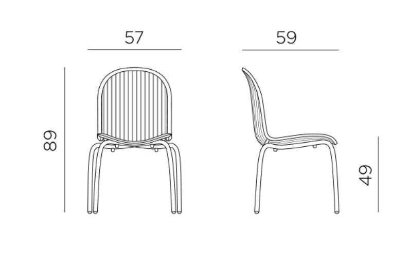 Стул пластиковый Ninfea антрацит Nardi