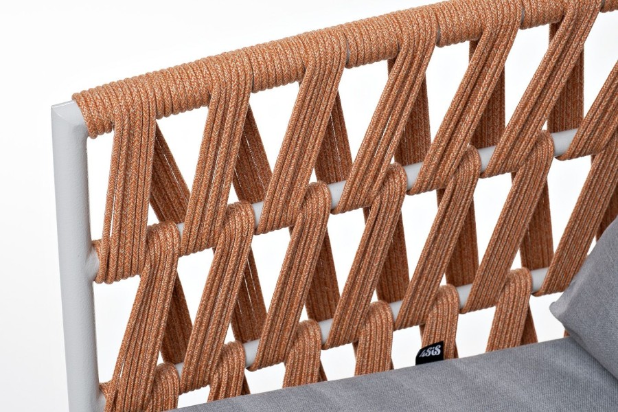 Плетеное кресло Диего из роупа оранжевое 4sis