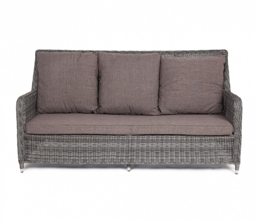 Диван из искусственного ротанга Гляссе Graphite 4sis