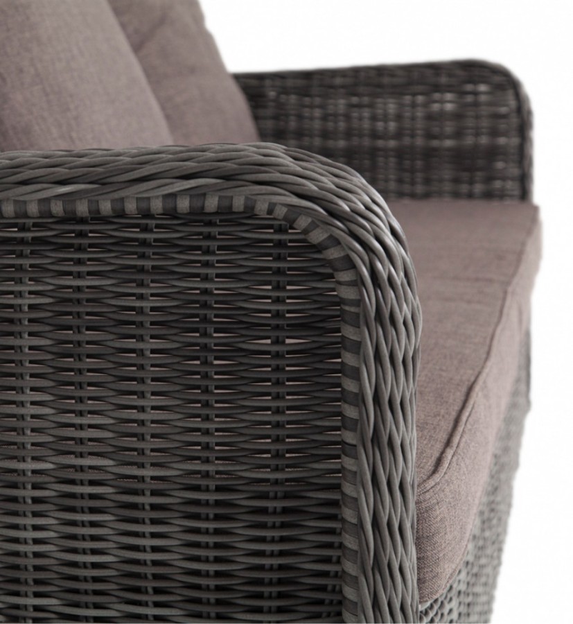 Диван из искусственного ротанга Гляссе Graphite 4sis