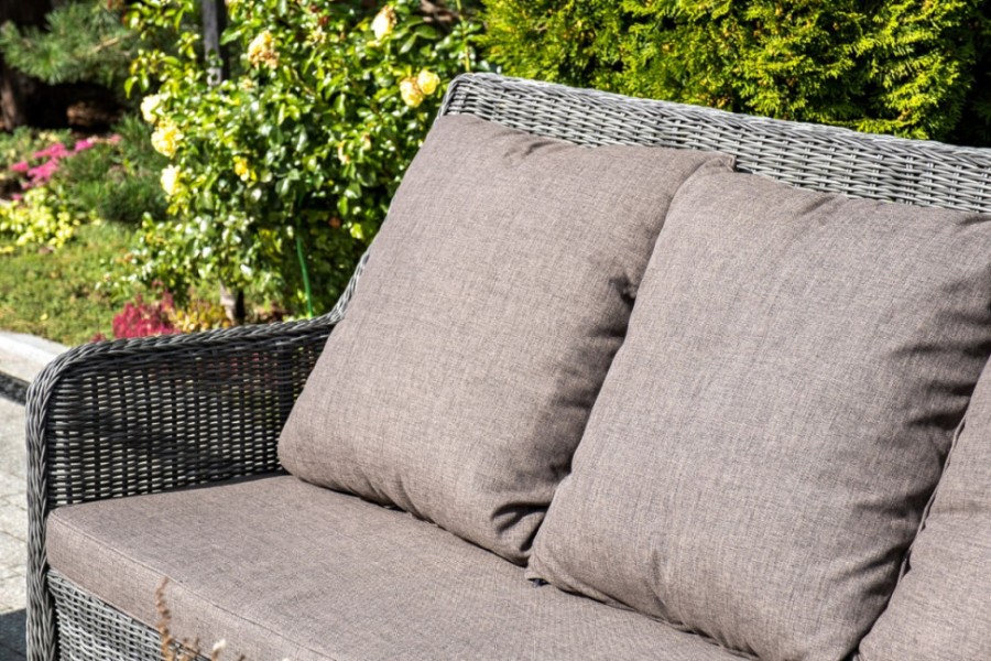 Диван из искусственного ротанга Гляссе Graphite 4sis