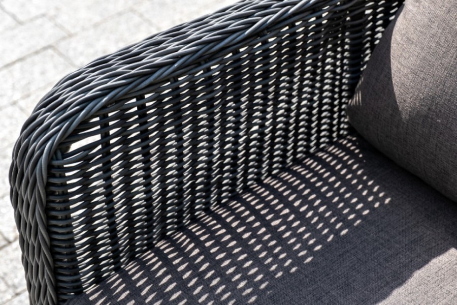 Диван из искусственного ротанга Гляссе Graphite 4sis