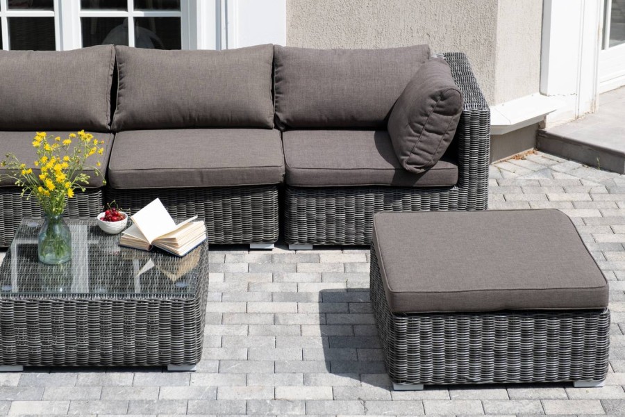 Лаунж-зона Лунго из искусственного ротанга Graphite 4sis